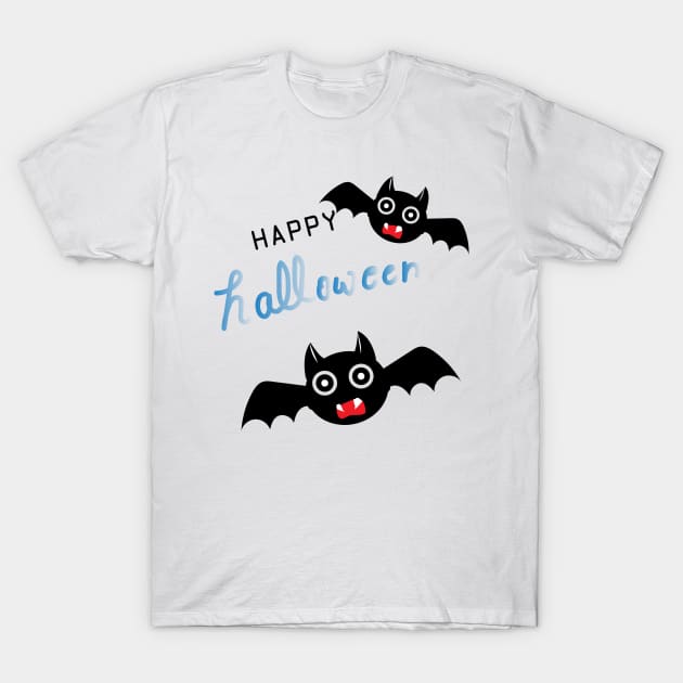 Halloween Bat doodle T-Shirt by satyam012